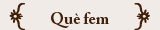 Què fem